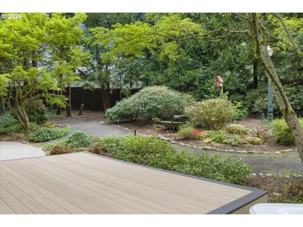a view of a outdoor space with a patio