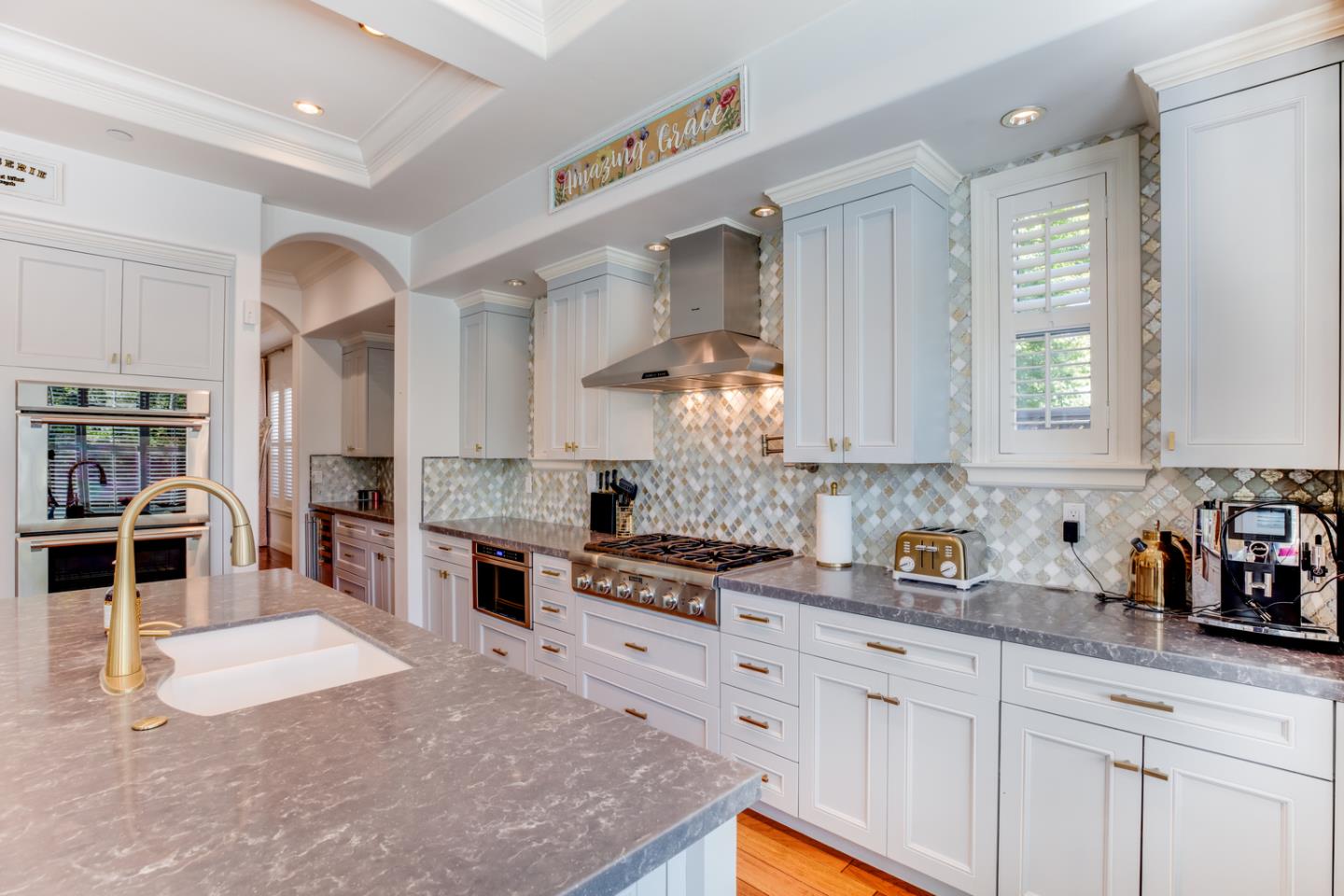 2446 Cherry Avenue San Jose, CA 95125 - Photo 20 of 49 a kitchen with granite countertop a stove a sink and a refrigerator