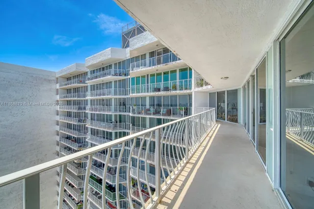 a view of balcony with staircase