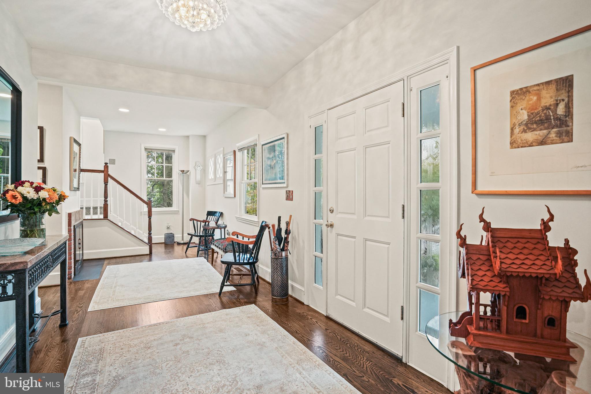 3740 Oliver Street Northwest Washington, DC 20015 - Photo 4 of 40 Spacious foyer w/fireplace and large coat closet