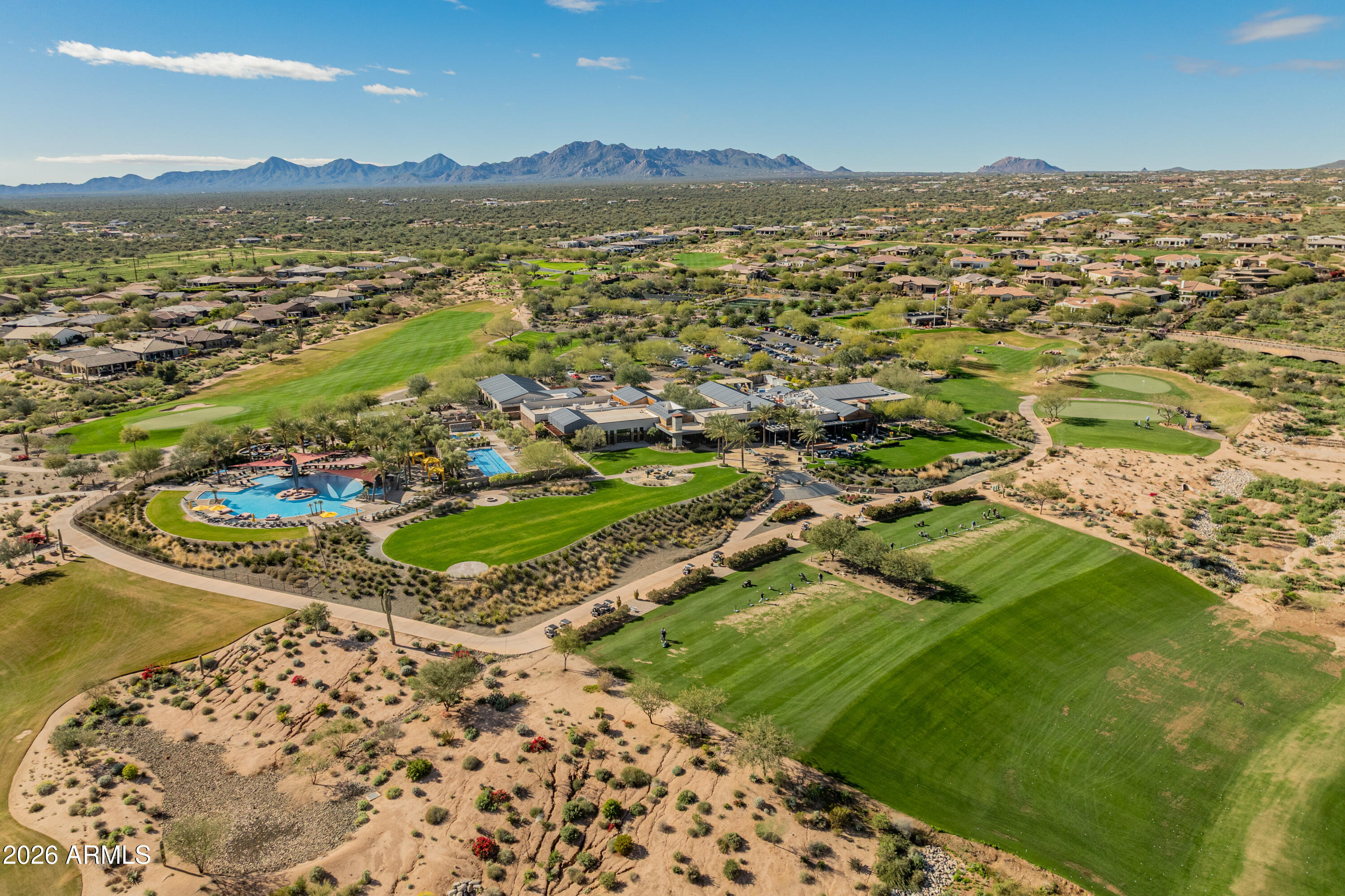 17840 East Paria Canyon Drive Rio Verde, AZ 85263 - Photo 34 of 35 clubhouse and driving range aerial