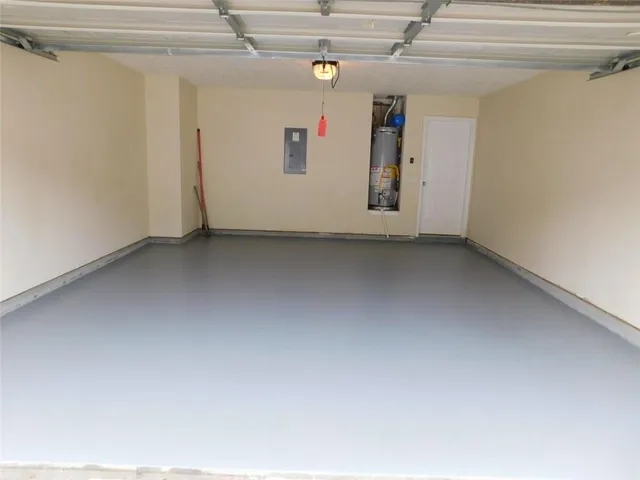 a view of a garage