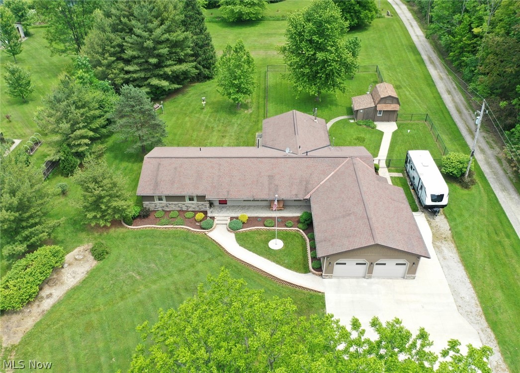 Aerial view of this Ranch home.