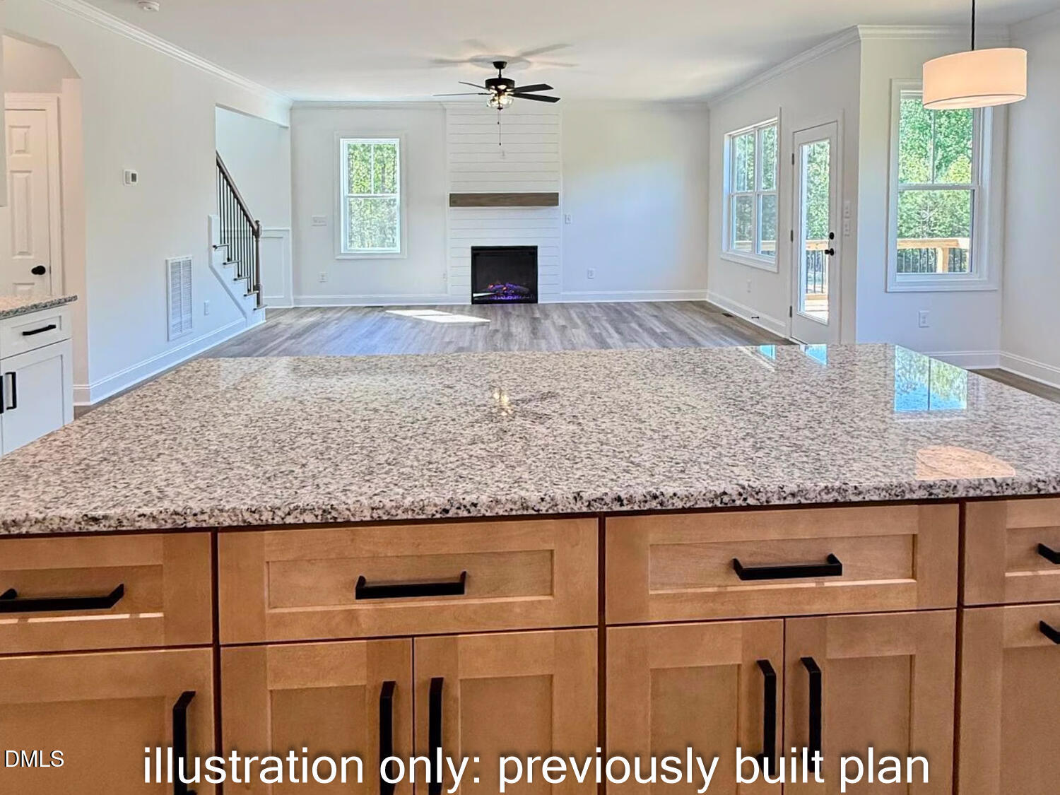 2280 Peachtree Hills Road Spring Hope, NC 27882 - Photo 11 of 20 a view of kitchen with granite countertop sink and fireplace