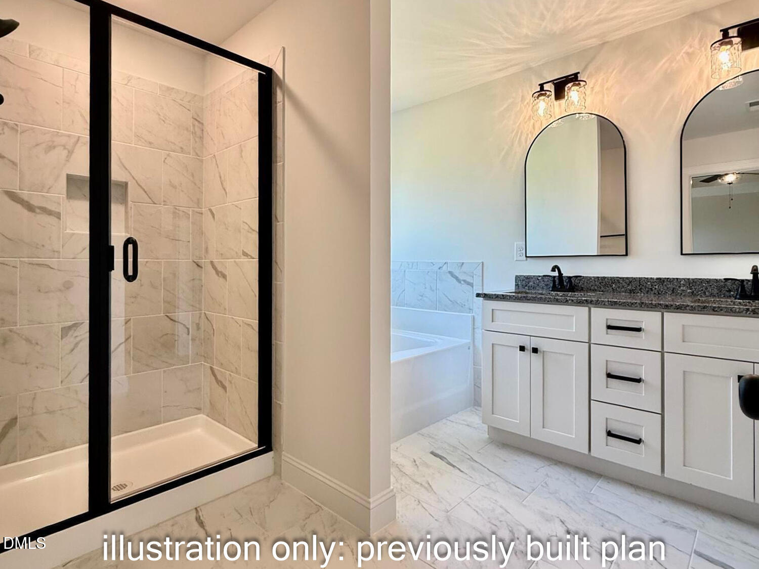 2280 Peachtree Hills Road Spring Hope, NC 27882 - Photo 14 of 20 a bathroom with a granite countertop sink and a mirror