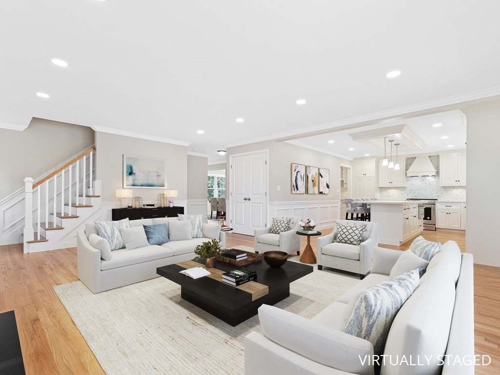 125 Thornton Road Waltham, MA 02453 - Photo 12 of 42 a living room with furniture and a large window