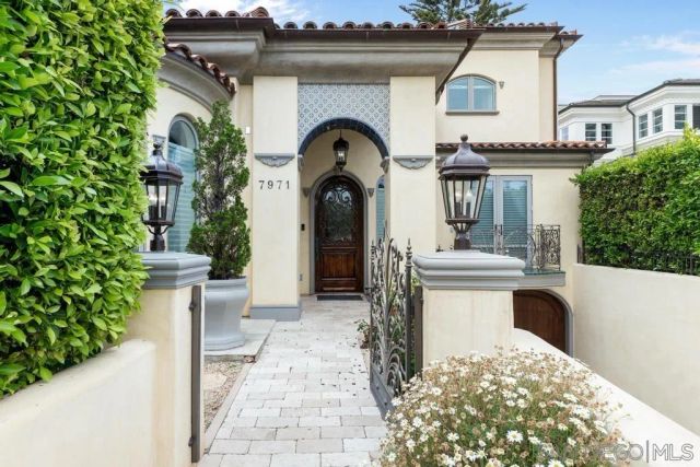 a living room with furniture potted plant and a fireplace