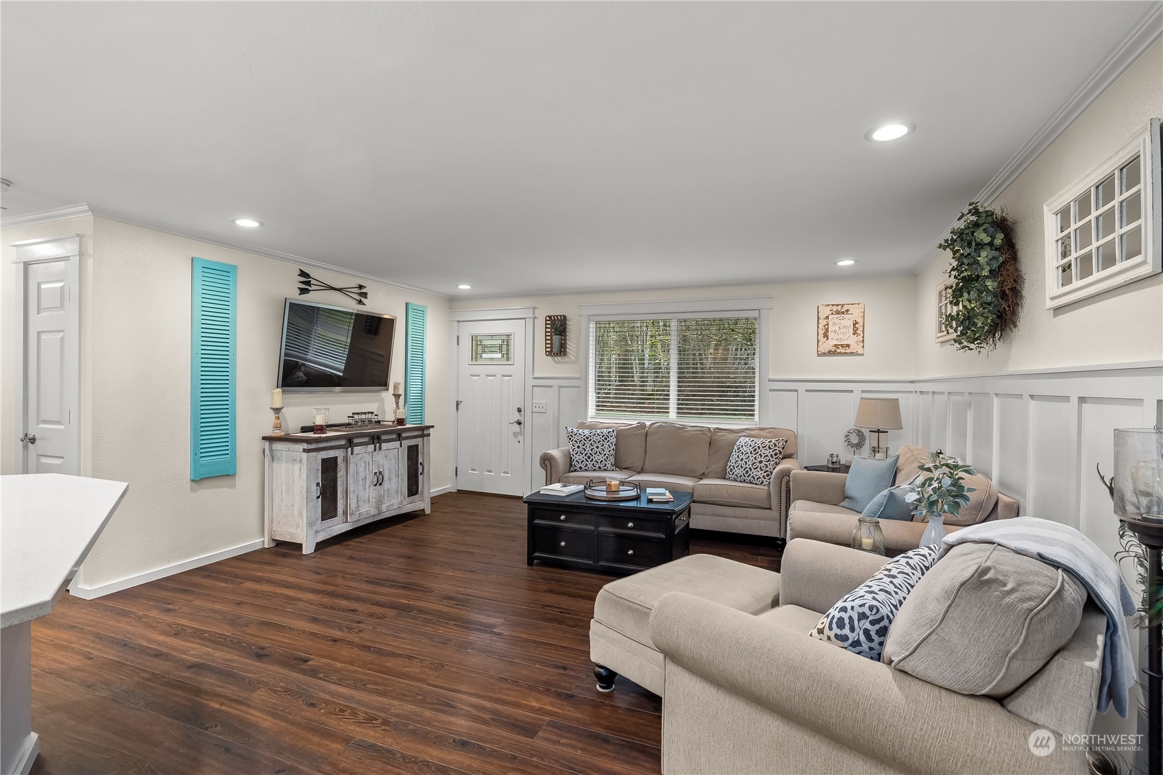 3529 Eagle Drive Northeast Olympia, WA 98516 - Photo 4 of 29 a living room with furniture flat screen tv and window