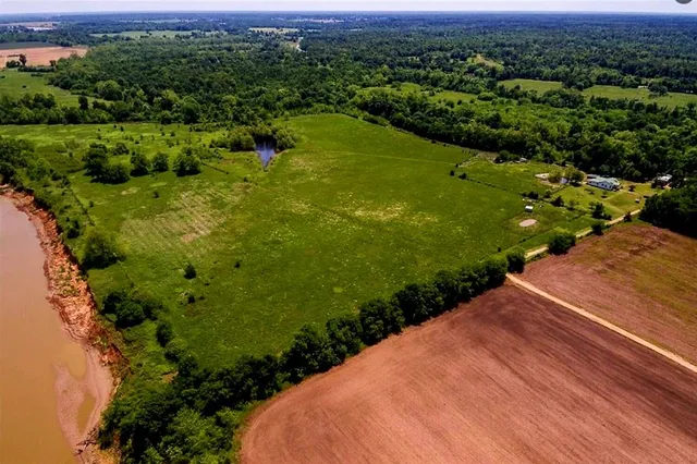 a view of a lush green field