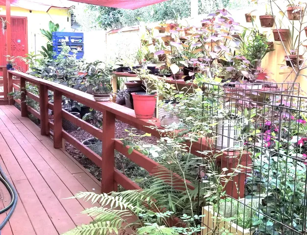 a city view from a balcony