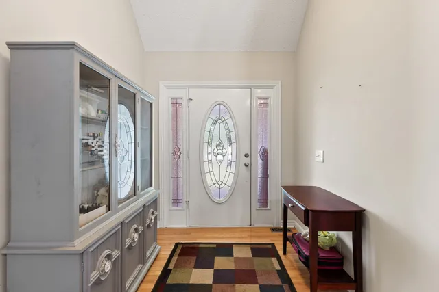 a front view of a house with entryway