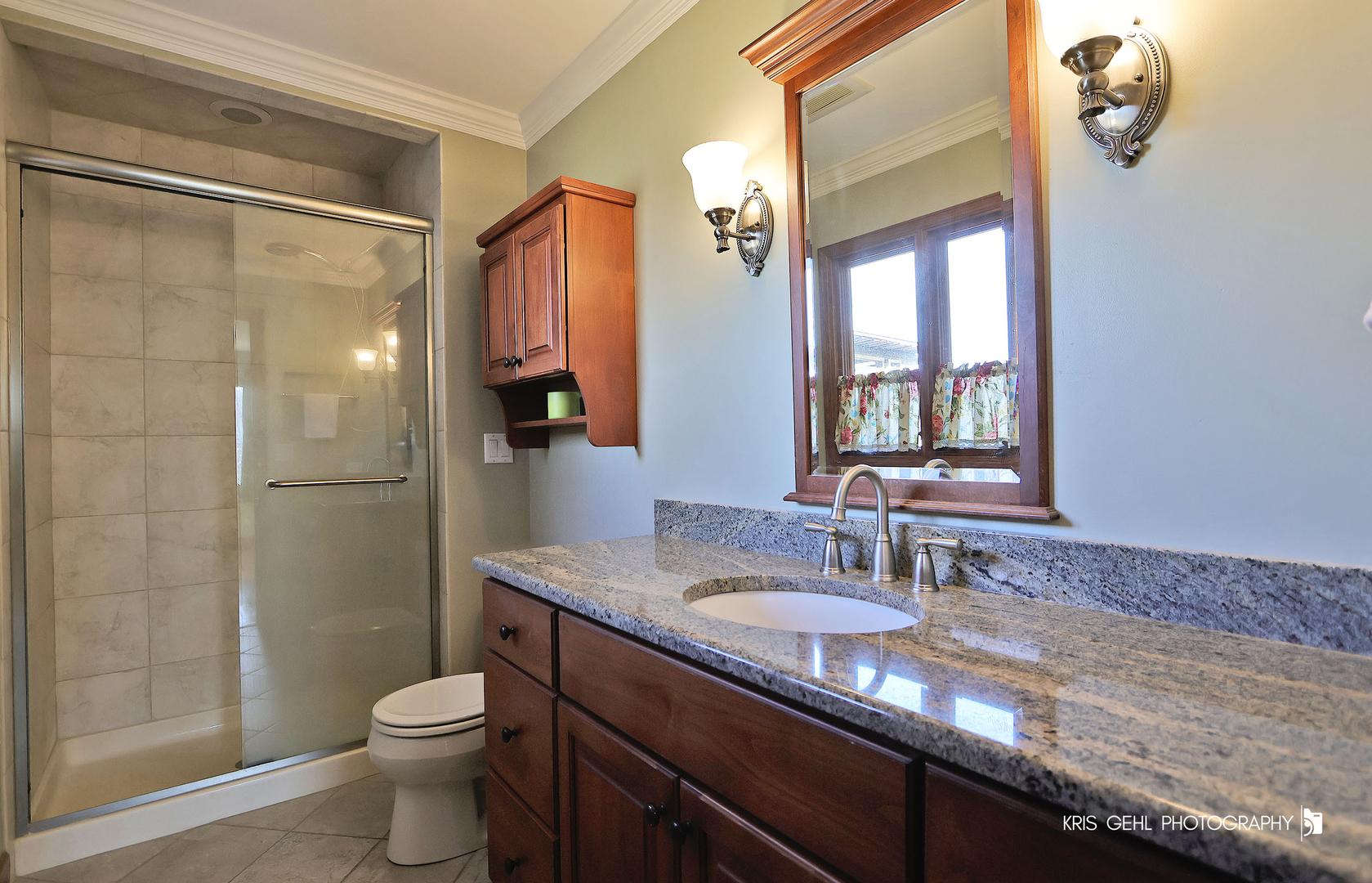 7149 Meadow Lane Cary, IL 60013 - Photo 15 of 37 a bathroom with a granite countertop sink toilet and shower