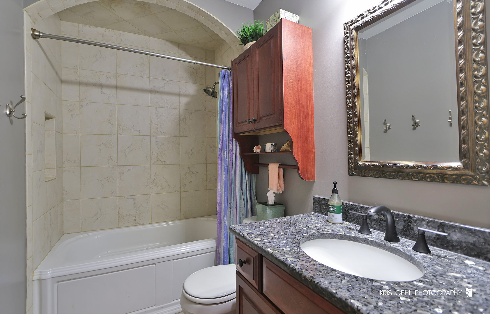 7149 Meadow Lane Cary, IL 60013 - Photo 17 of 37 a bathroom with a granite countertop sink toilet and shower