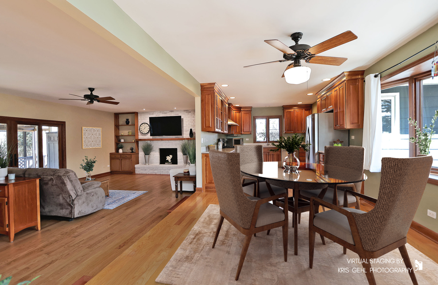 7149 Meadow Lane Cary, IL 60013 - Photo 3 of 37 a view of a dining room with furniture window and wooden floor