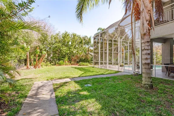 a view of a lake with a city