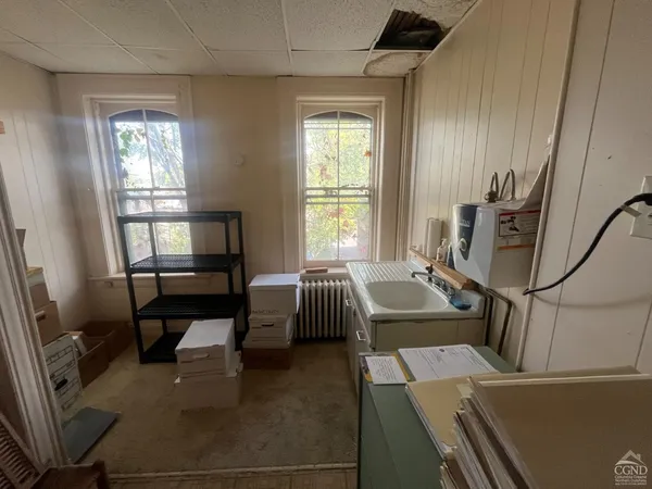 a room with furniture and windows