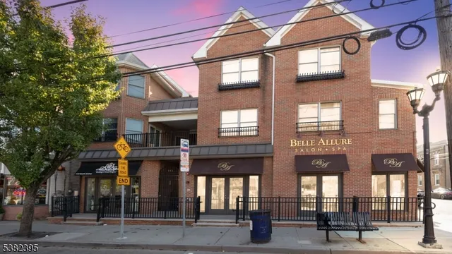 a view of a building with a street