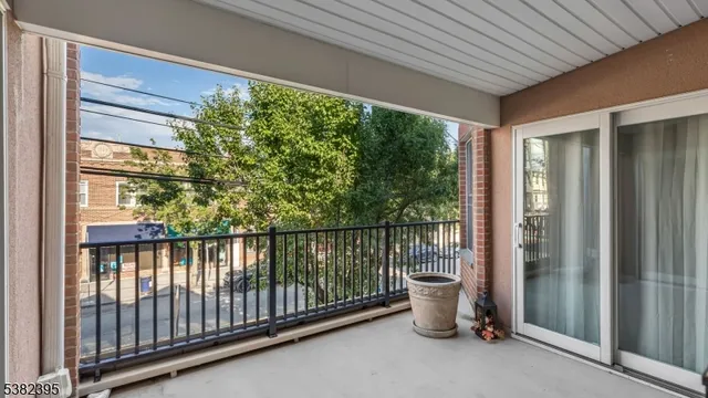 a view of a balcony with outdoor space
