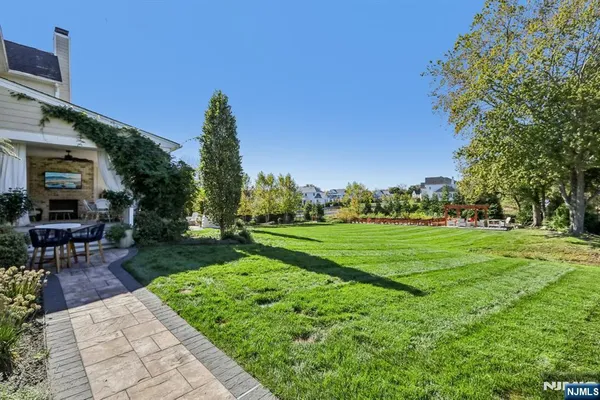 a view of a park with plants and trees