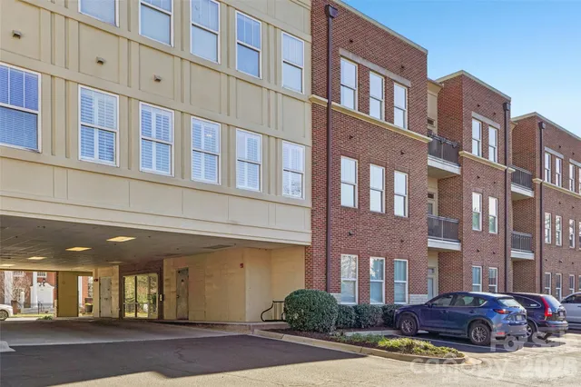 a view of a building with many windows