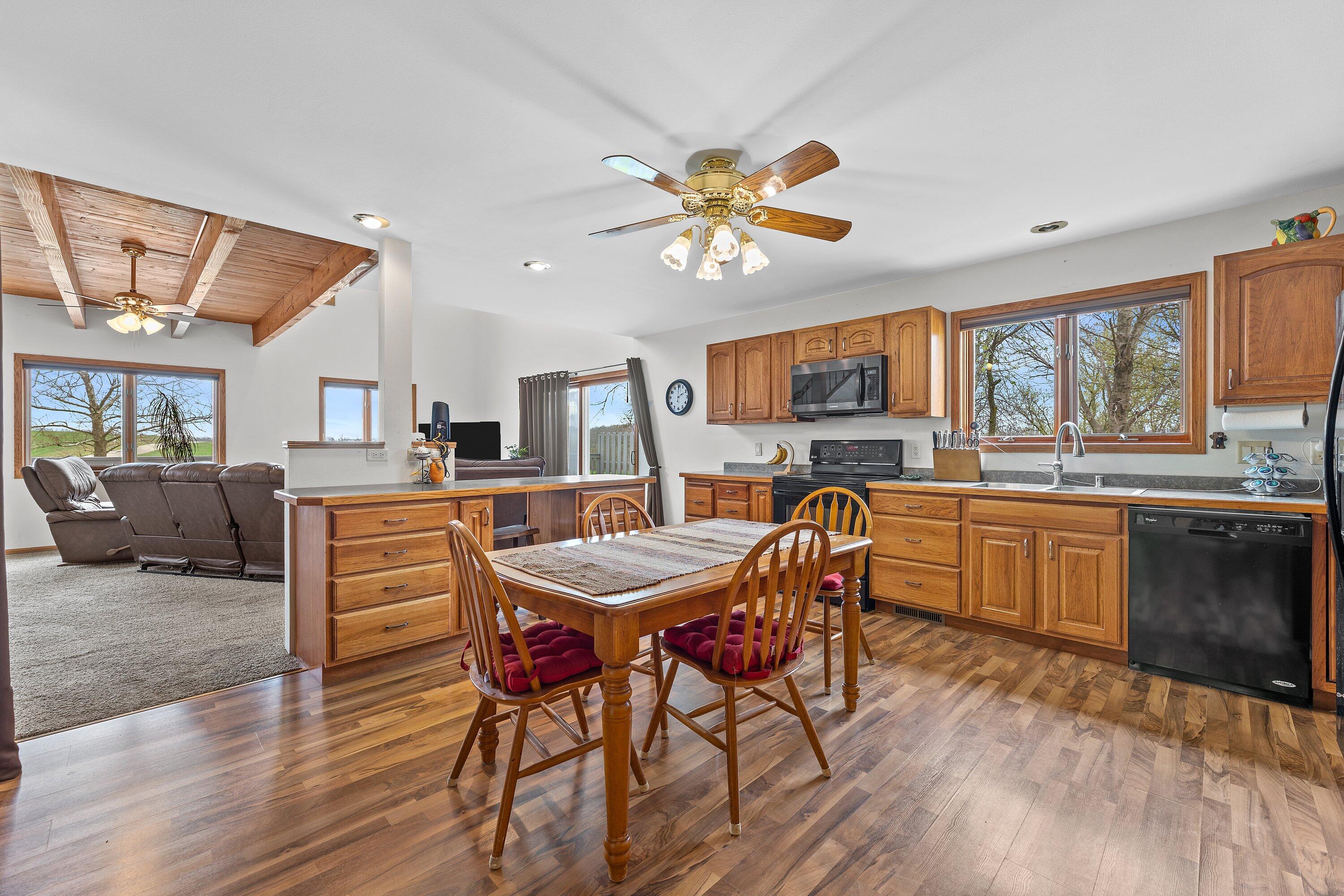 7293 Aurora Road Addison, WI 53090 - Photo 15 of 95 kitchen to living