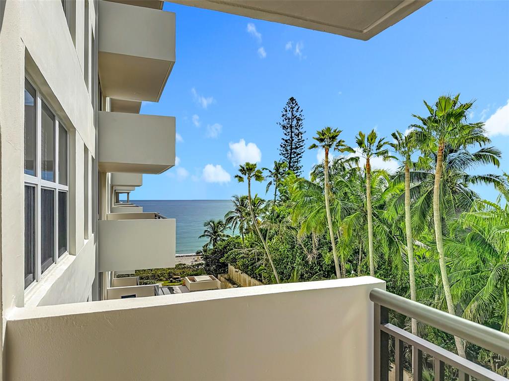 1147 Hillsboro Mile, Unit 506 Hillsboro Beach, FL 33062 - Photo 18 of 45 a view of a balcony with plants