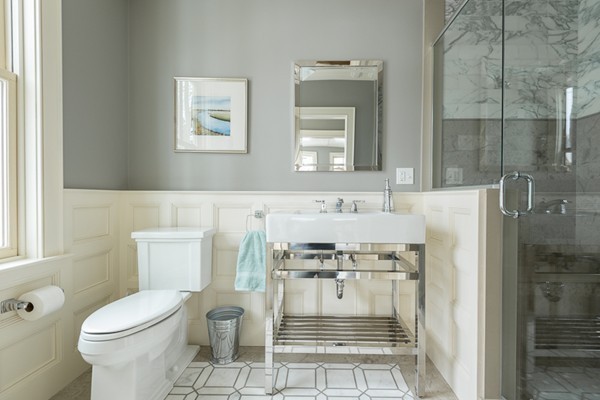 392 Main Street Hingham, MA 02043 - Photo 24 of 30 a bathroom with a sink toilet and shower