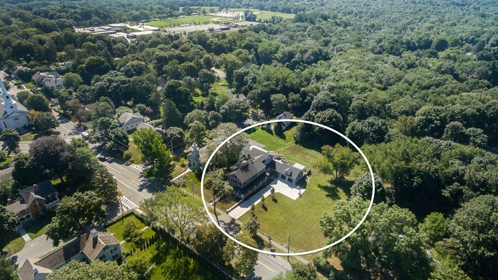 392 Main Street Hingham, MA 02043 - Photo 4 of 30 an aerial view of residential house with swimming pool and outdoor space