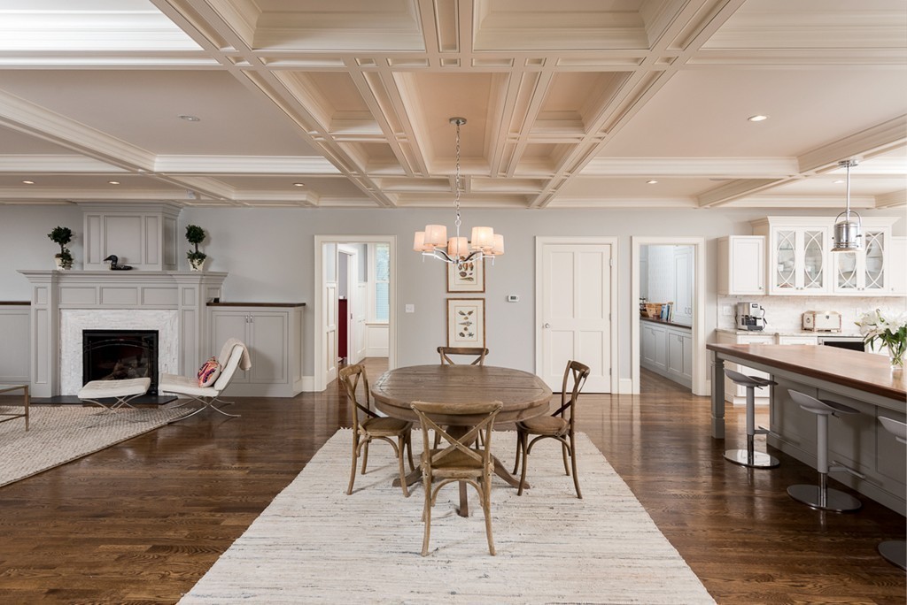 392 Main Street Hingham, MA 02043 - Photo 9 of 30 a view of a dining room with furniture and a fireplace