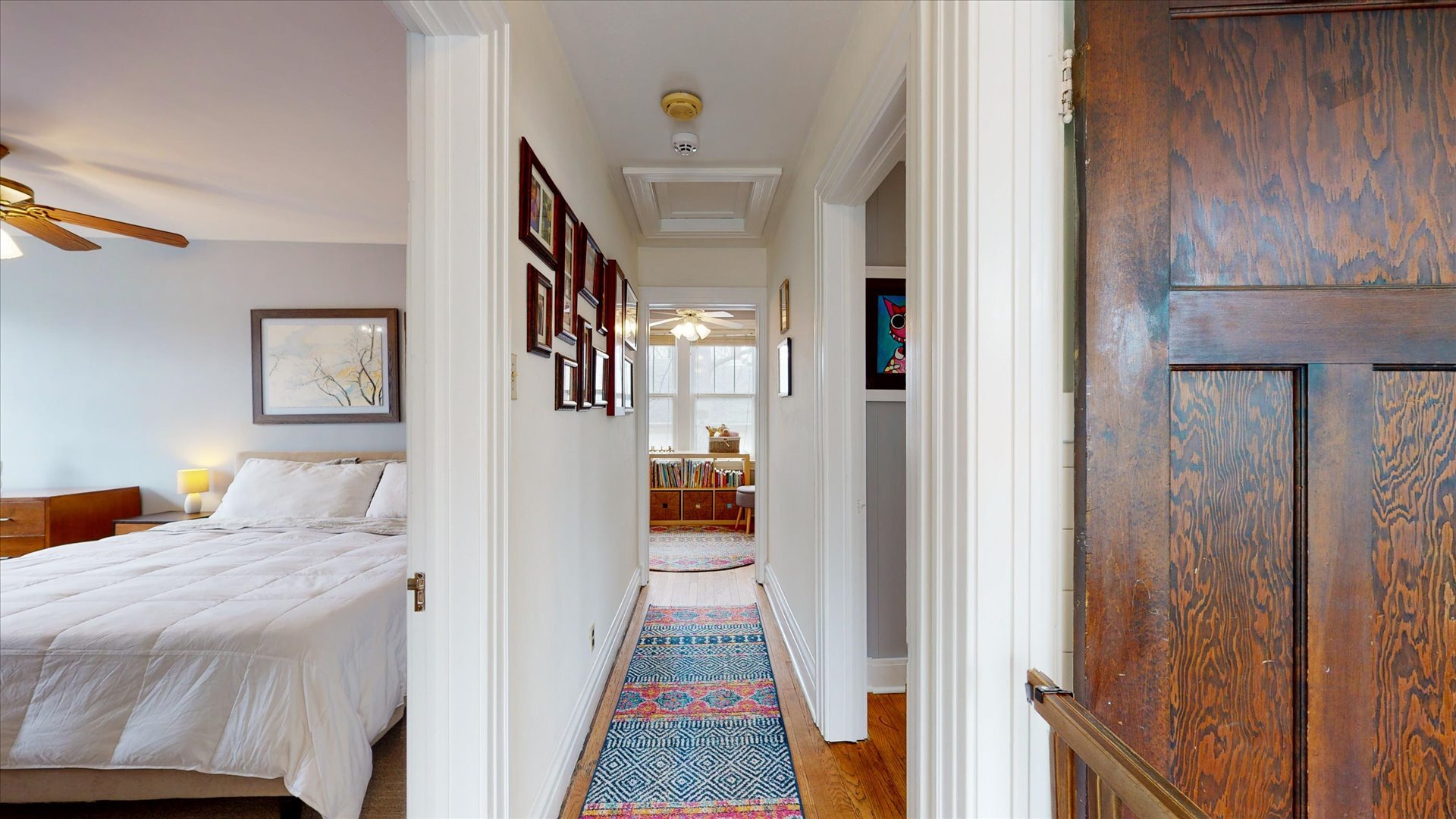 506 North Edwin Street Champaign, IL 61821 - Photo 28 of 45 a bedroom with a bed and a view of bathroom