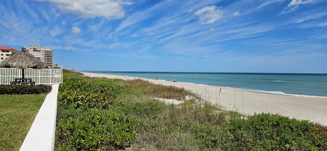 a view of an ocean from a building