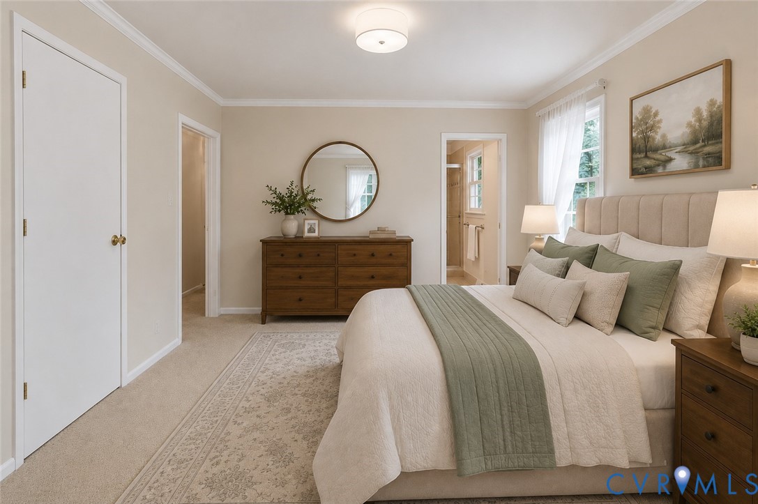 121 Huntington Road Colonial Heights, VA 23834 - Photo 21 of 43 Virtual Staged Wall-to-wall carpeting and neutral