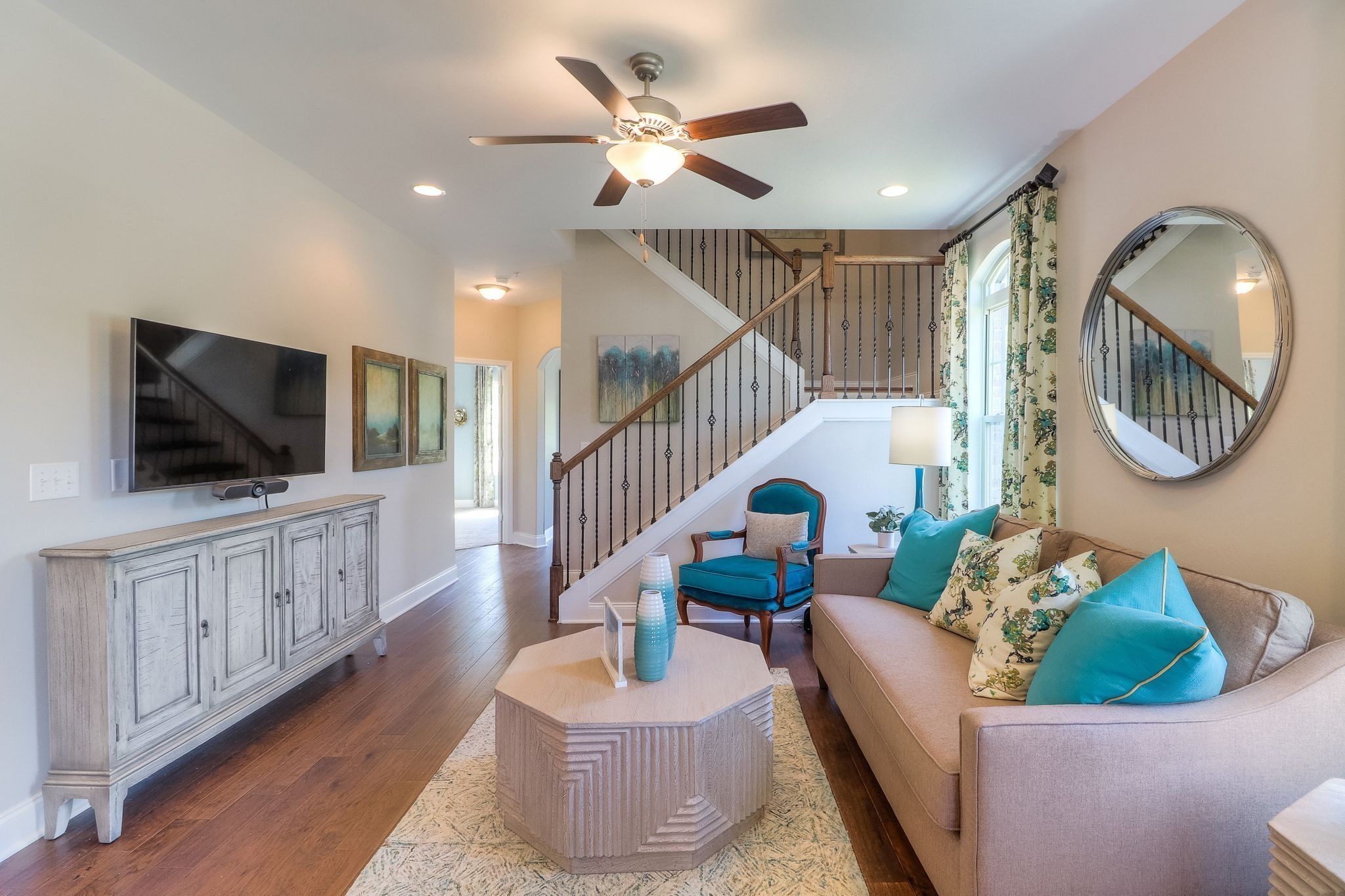 334 Buckner Cir Mount Mount Juliet, TN 37122 - Photo 9 of 40 a living room with furniture and a flat screen tv