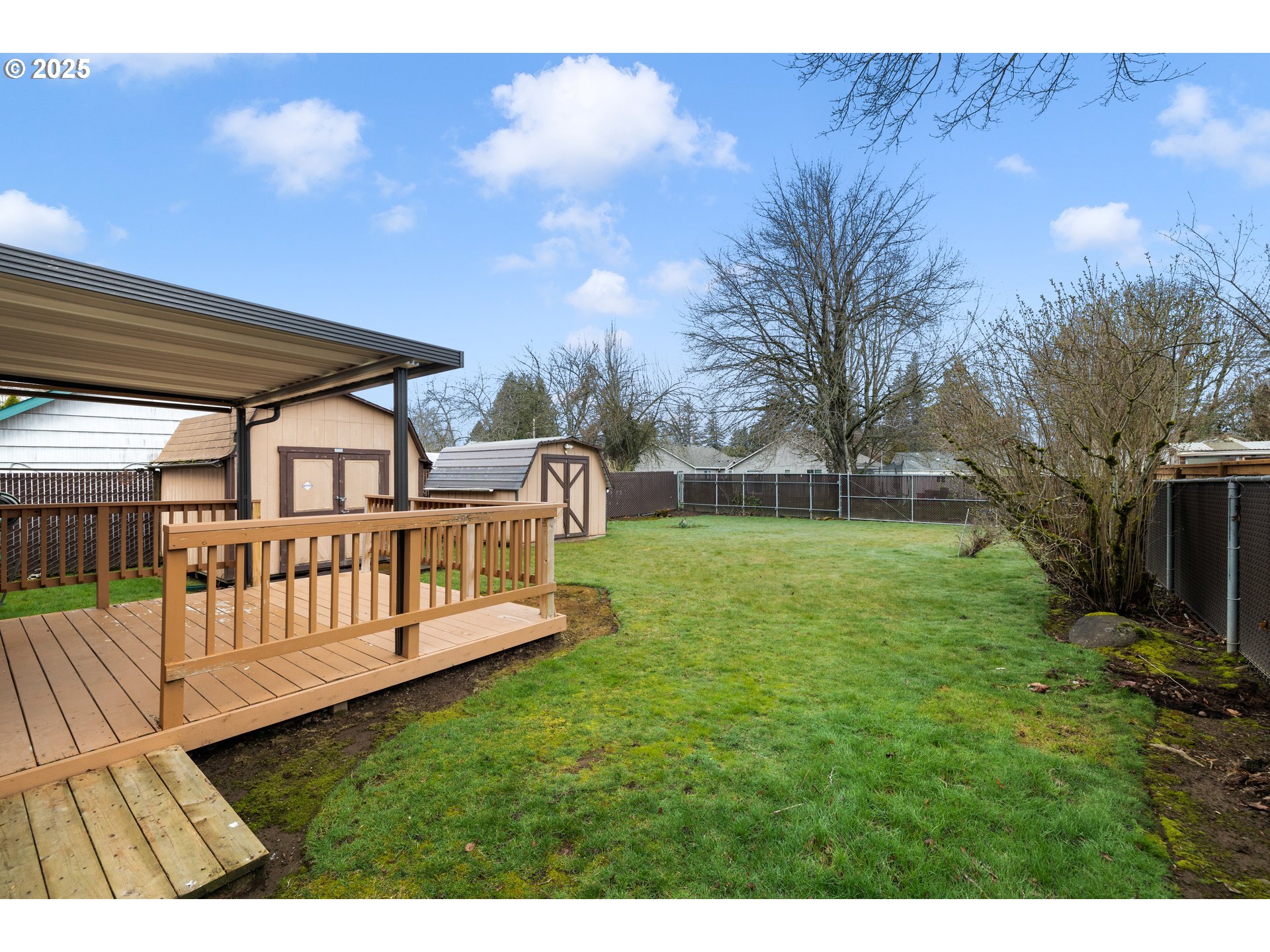 615 Cedar Street Fairview, OR 97024 - Photo 22 of 33 a view of a deck with a big yard