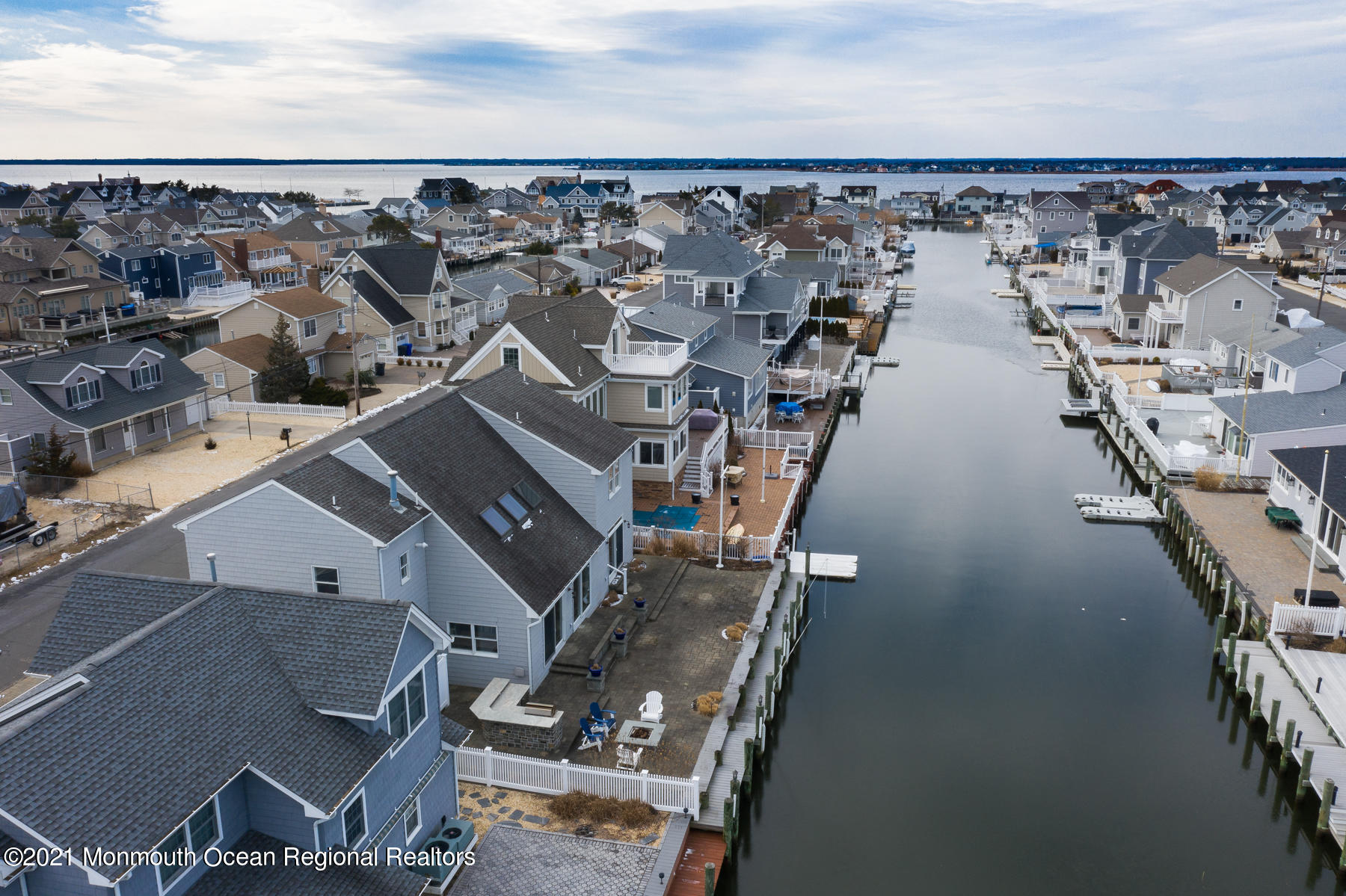 304 Cutter Lane Mantoloking, NJ 08738 - Photo 39 of 54 an aerial view of a house with a yard