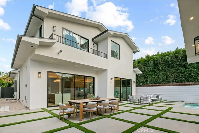 a view of outdoor space with seating