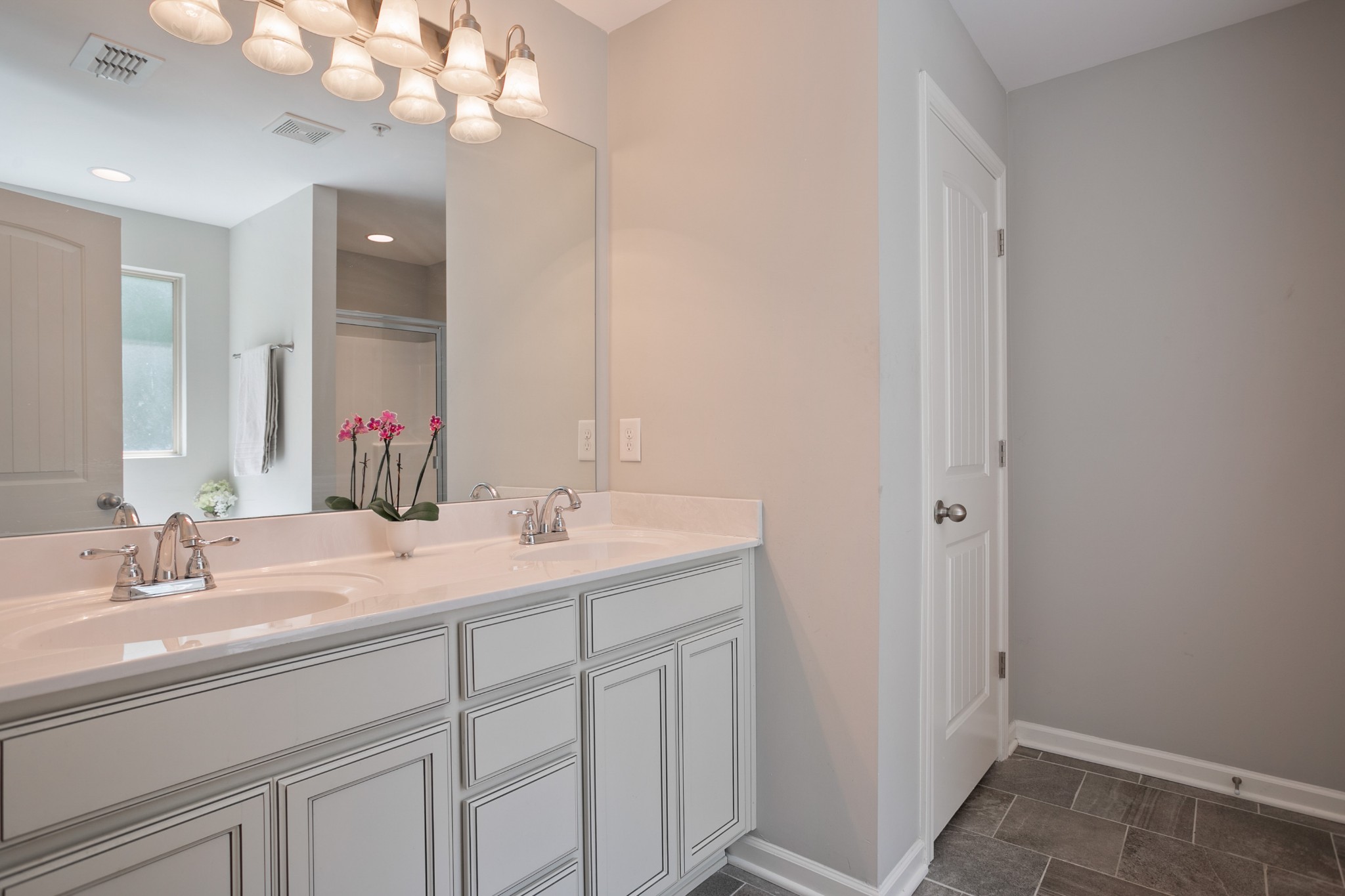 1076 Neeleys Bend East Spring Hill, TN 37174 - Photo 19 of 27 a bathroom with a sink a vanity and a mirror