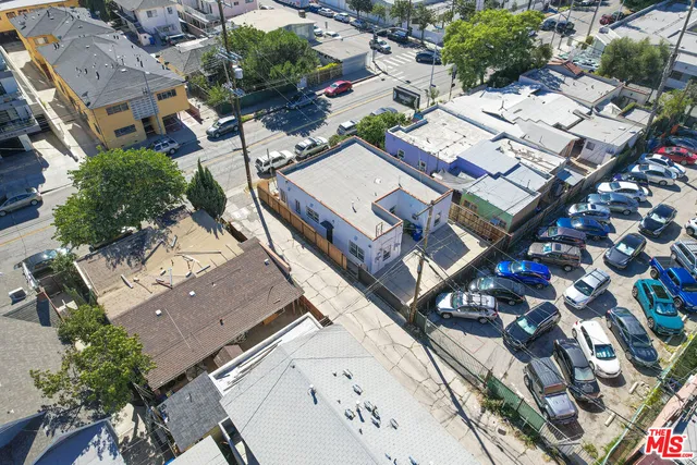 an aerial view of a city