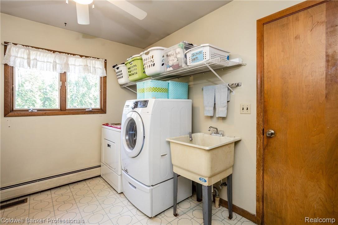 4777 Six Mile Road South Lyon, MI 48178 - Photo 36 of 71 Laundry room with laundry tub off the garage