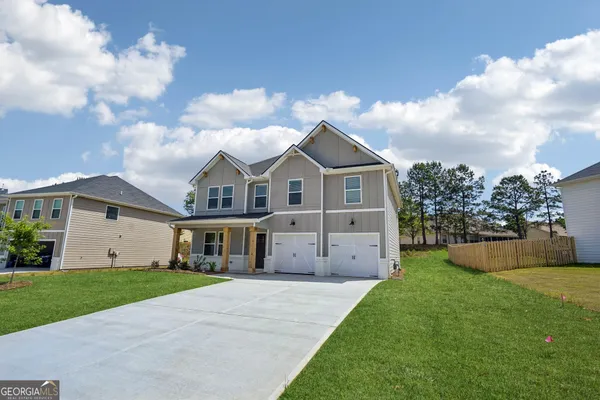 an aerial view of multiple house