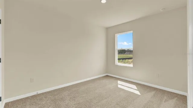 an empty room with a window