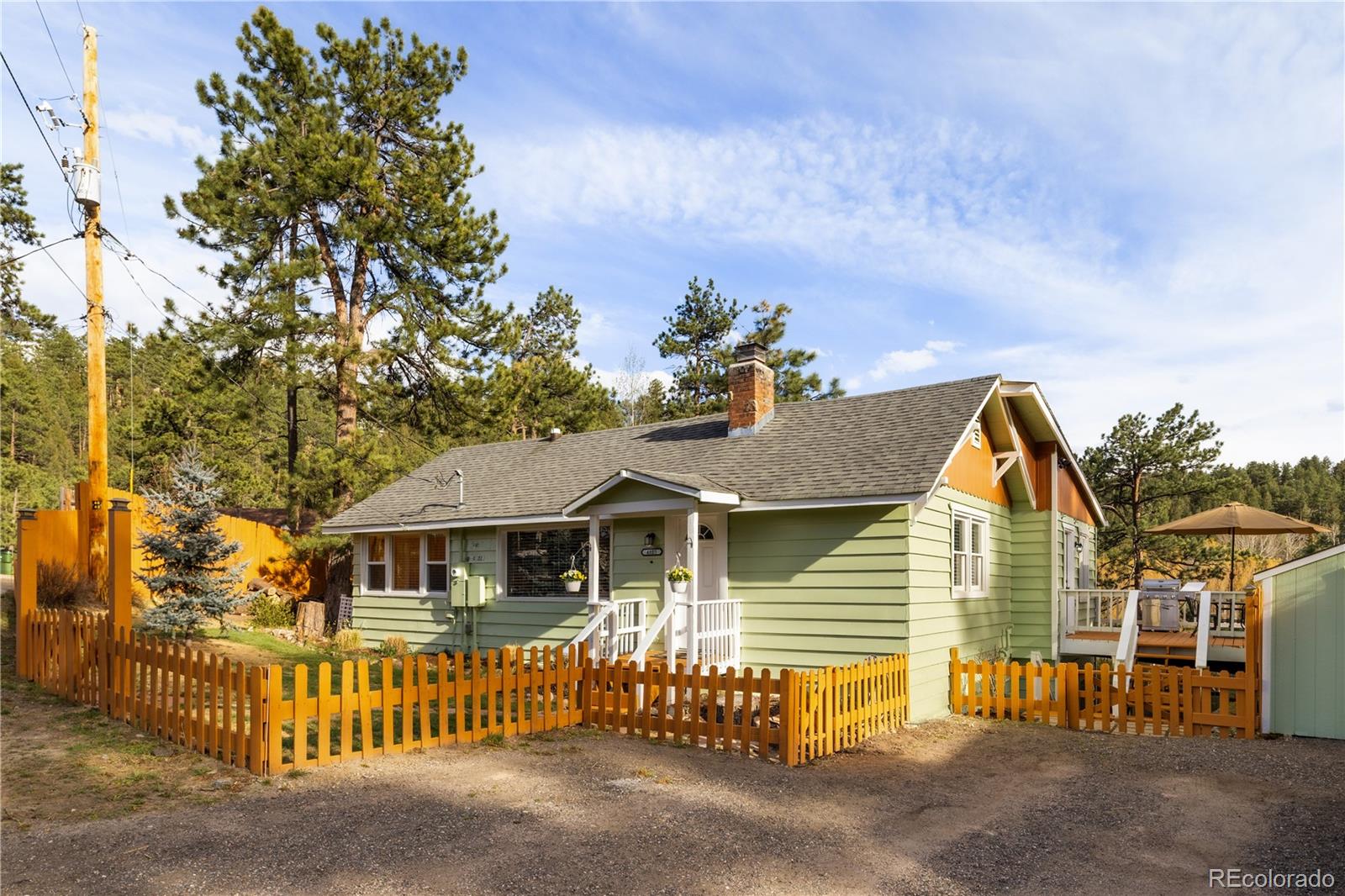 4805 Blue Spruce Road Evergreen, CO 80439 - Photo 4 of 43 a view of a house with a yard