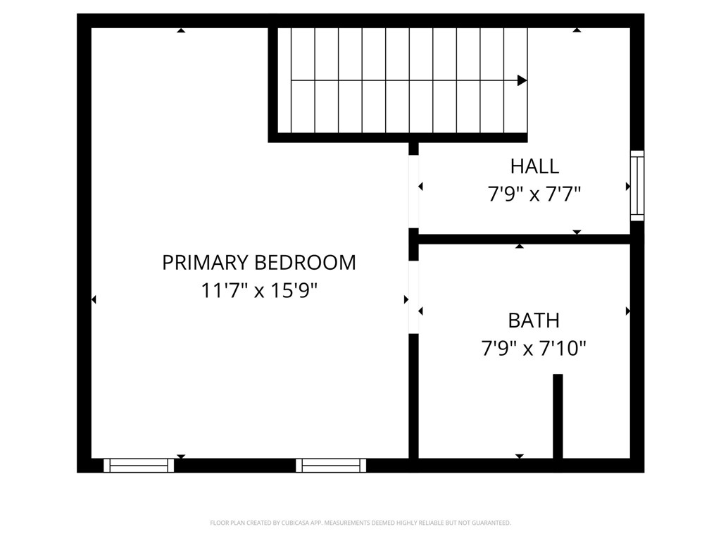 2950 Fairfield Pike Springfield, OH 45502 - Photo 48 of 48 This floor plan details the layout of a bedroom, bathroom, and hall on a single level.