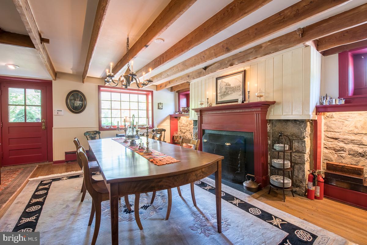 4142 Guard Hill Road Front Royal, VA 22630 - Photo 12 of 70 Dining Room w/ Wood Burning Fireplace and entrance