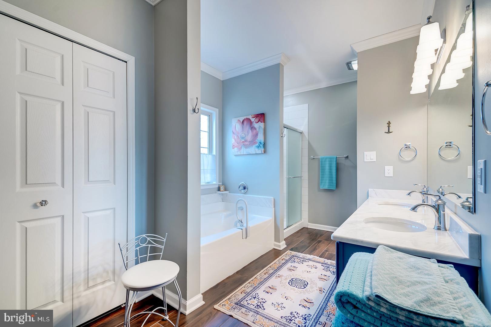 2 Michigan State Drive Newark, DE 19713 - Photo 29 of 65 a spacious bathroom with a granite countertop sink and a mirror