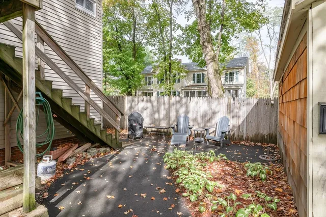 a backyard of a house with lots of green space