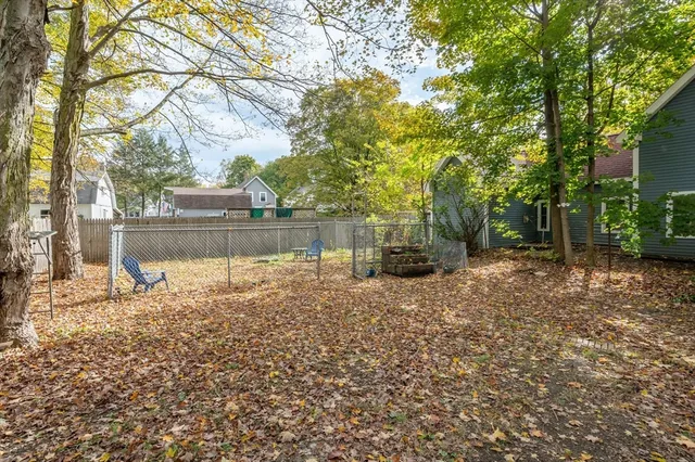 a view of backyard with tree