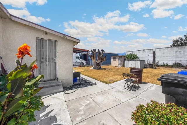 a view of a terrace with chairs