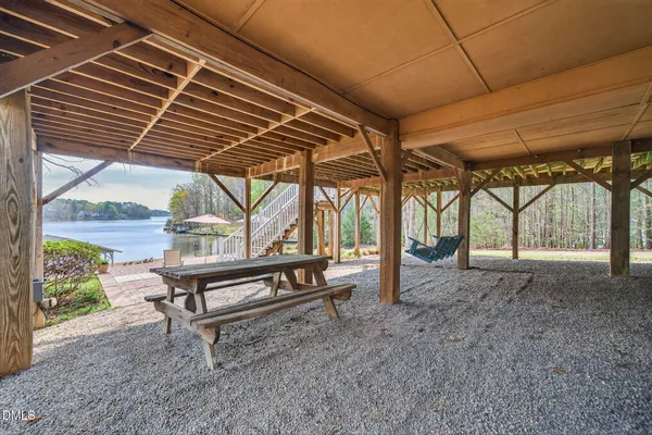 a view of outdoor space with seating