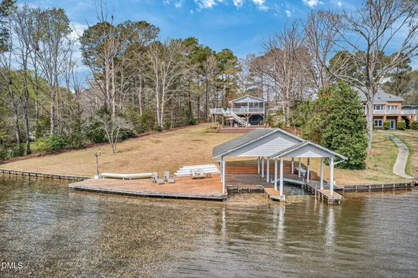 a view of outdoor space with wooden deck
